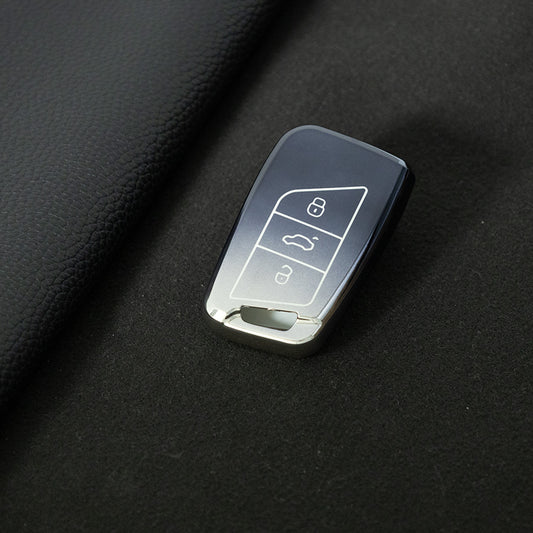 VOD1T1 Gradient Gray Car Key Cover For VW Polo Lavda Jetta Beetle Passat B5 B6 B7 Bora Santana Tiguan Car Key Cover