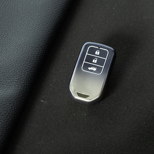 HOA1T1 Gradient Gray Car Key Cover For Honda Car Key Cover New TPU Car Remote Key Case Cover 2/3/4/5 Buttons Car Key Protector Holder
