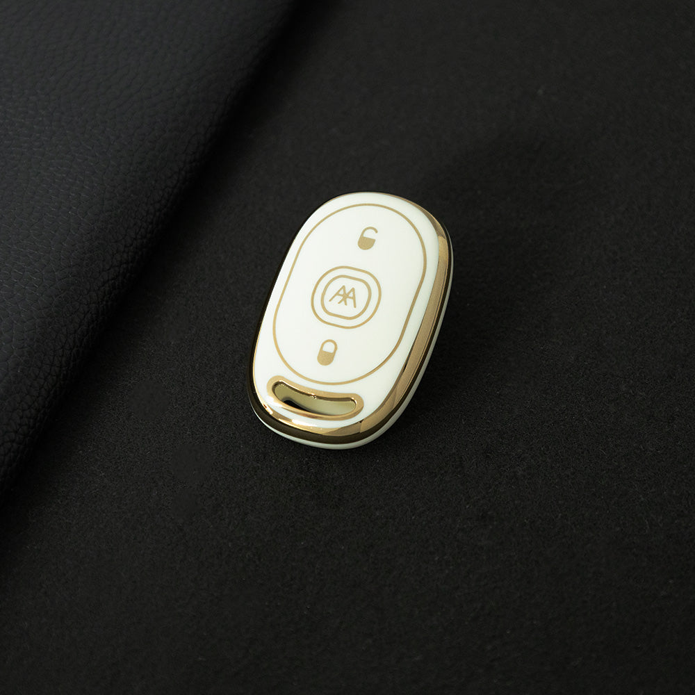AAB1T1 White-Gold Plating Car Key Cover For Aima Luna Bubble Universal Electric Bicycle Car Key Accessories