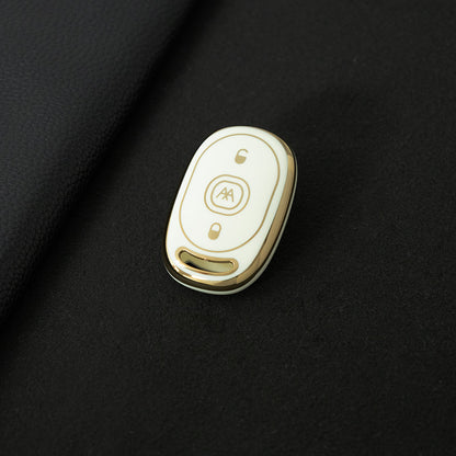AAB1T1 White-Gold Plating Car Key Cover For Aima Luna Bubble Universal Electric Bicycle Car Key Accessories