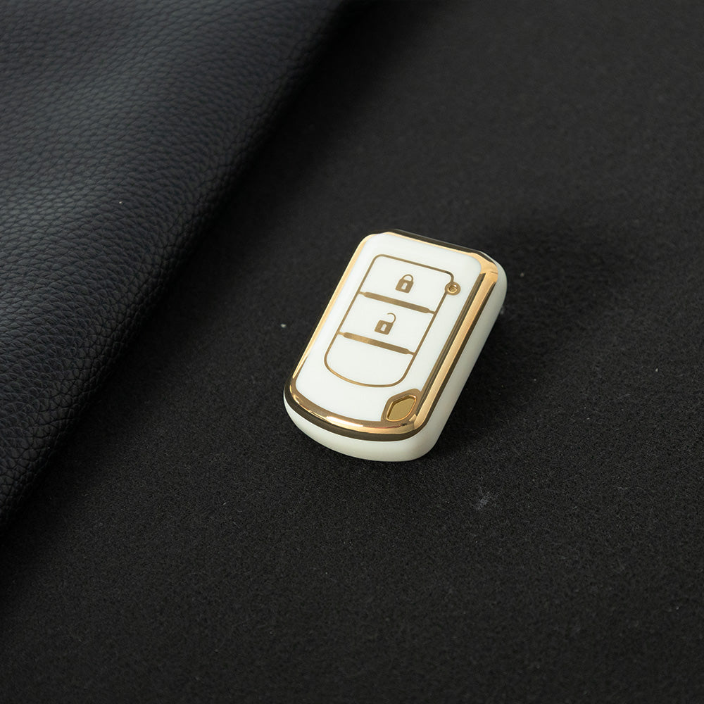 MIG2T1 White-Gold Plating TPU Car Key  Cover for Mitsubishi Kit Mitsubishi Outlander ASX Lansergo Lansergo Lansergo Pajero Yige