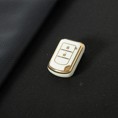 MIG2T1 White-Gold Plating TPU Car Key  Cover for Mitsubishi Kit Mitsubishi Outlander ASX Lansergo Lansergo Lansergo Pajero Yige