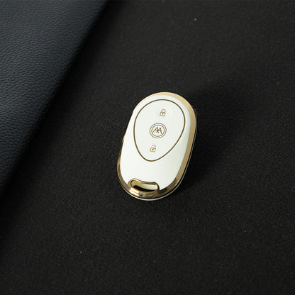 AAC1T1 White-Gold Plating Car Key Cover For Aima Luna Bubble Universal Electric Bicycle Car Key Accessories
