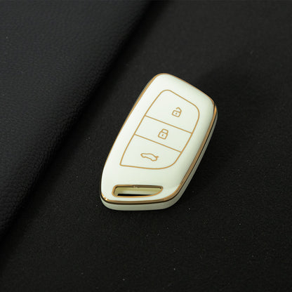 BAC1T1 White-Gold Plating TPU Car Accessories Key Cover for Baojun 530 510 730 360 560 RS5 630 E300 RC6 RS5 RC5W