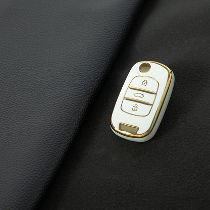 WUA1T1 White-Gold Plating Car Key Cover For Wuling S1 Baojun 730 510 560 310 630 310W Car Key Cover Case Bag Protector