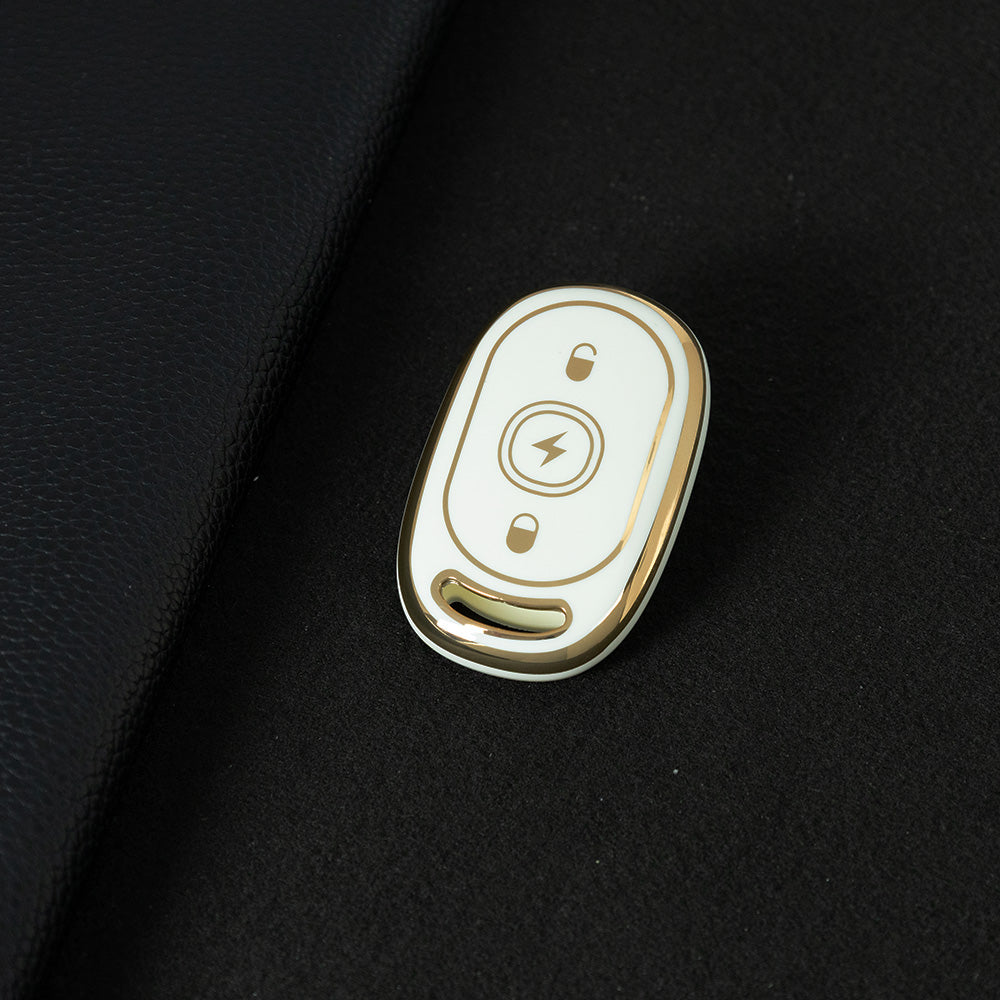 AAB2T1 White-Gold Plating Car Key Cover For Aima Luna Bubble Universal Electric Bicycle Car Key Accessories