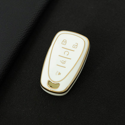 CEA3T1 White-Gold Plating Car Key Cover for Chevrolet Holden Malibu XL Camaro Pioneer Wear Resisting Smart Auto