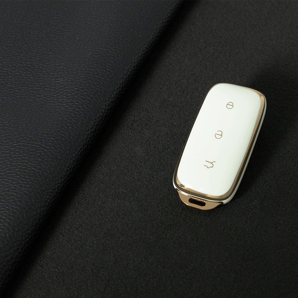 GEE1T1 White-Gold Plating Car Key Cover For Geely Galaxy L7Plus Keycase L6max Shell E8 Starship