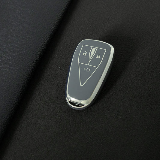 CHC1T1 Space Gray-Silver Plating Car Key Cover For TPU Car Key Cover Shell Remote Key Protection Case Car Interior Accessories  Changan CS35 CS55 CS75 PLUS 2019