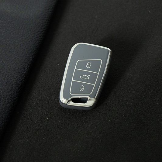 VOD1T1 Space Gray-Silver Plating Car Key Cover For VW Polo Lavda Jetta Beetle Passat B5 B6 B7 Bora Santana Tiguan Car Key Cover