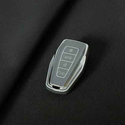GEB3T1 Space Gray-Silver Plating Car Key Cover For Geely Auto Tugella EPro Emgrand L S GS GL EV RS Coolray Atlas Pro Proton X7 Geometry Fob
