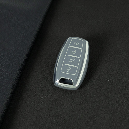 GRA2T1 Space Gray-Silver Plating Car Key Cover For TPU Haval Car Key Case H6 Third Generation Harvard M6 Package H2S Buckle F7x Housing F5 H4 H7/H8/H9