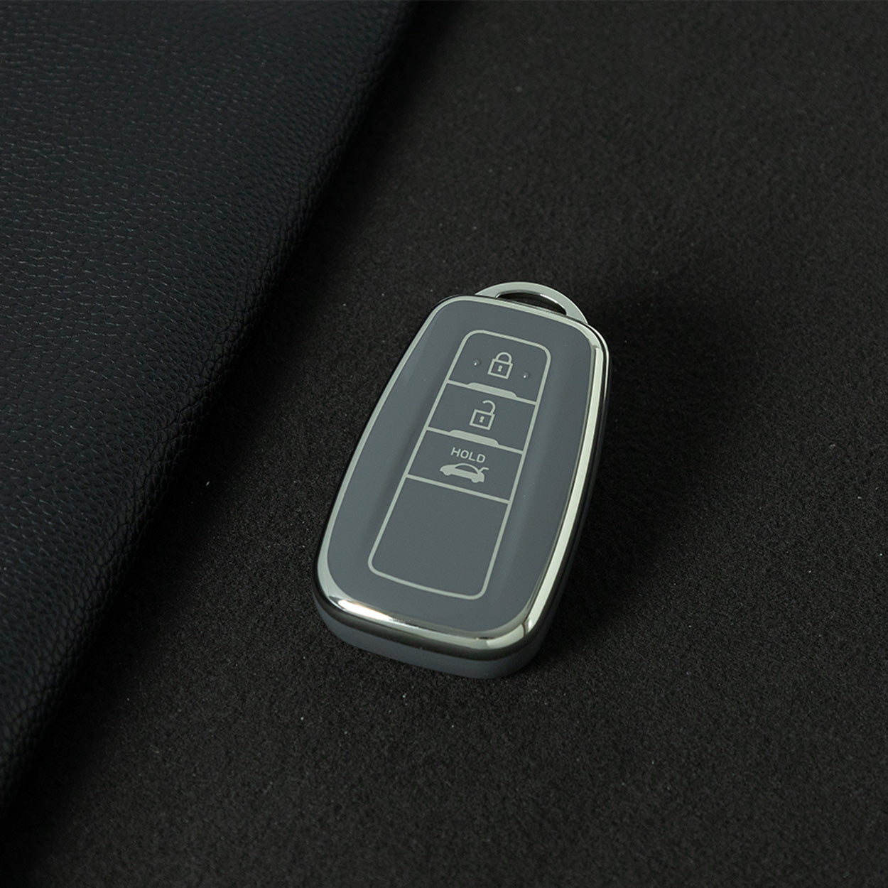 TOB1T1 Space Gray-Silver Plating Car Key Cover For Toyota Rav4 Corolla CHR Verso Hilux Chaveiro Keyless Bag Car Accessories Key Cover TPU