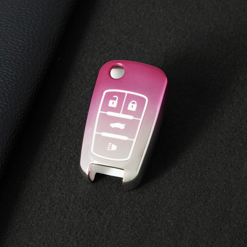 CED2T1 Gradient Pink Hot Sale TPU Car Key Case for Chevrolet Cruze AVEO Excelle BUICK XTG Car Key Shell Cover