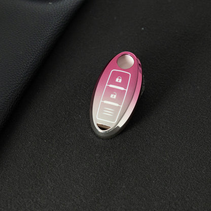 NIB1T1 Gradient Pink Car Key Cover For Nissan X-Trail Qashqai Sylphy Altima