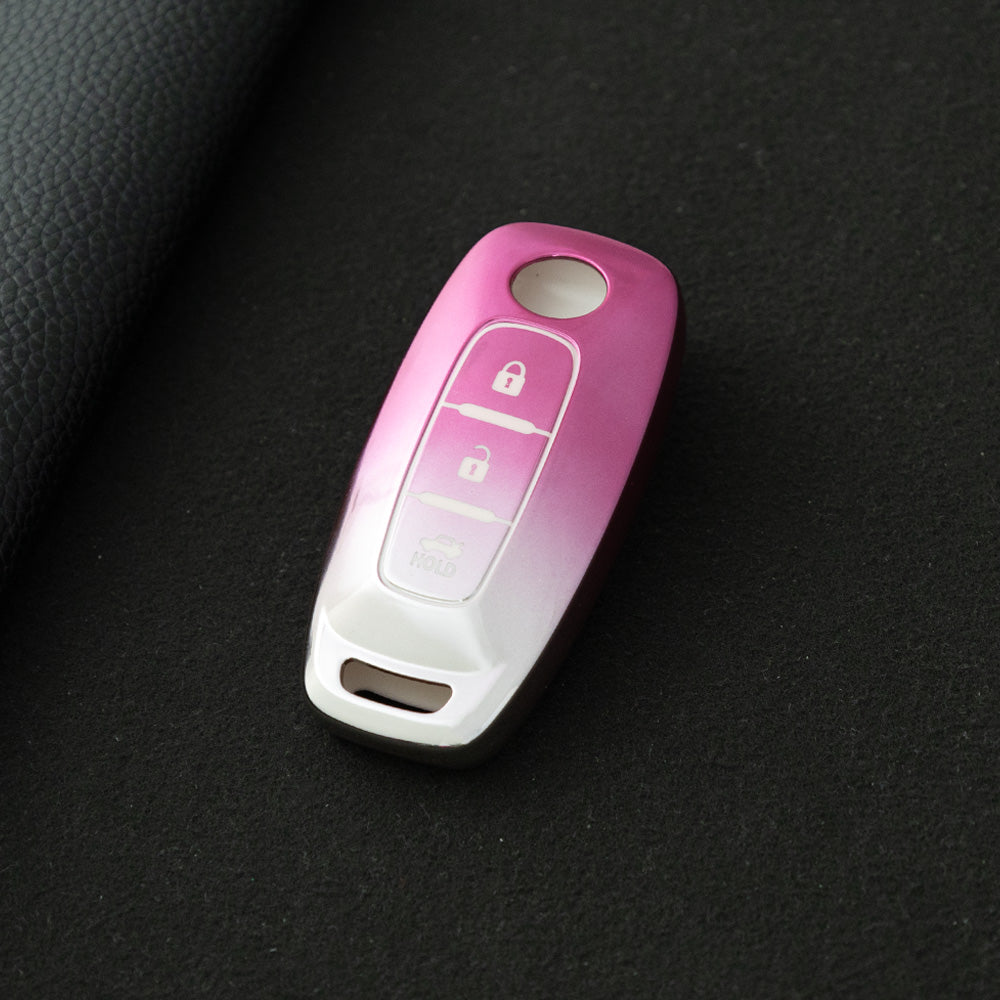 NIA2T1 Gradient Pink TPU Car Key Cover Car Key Case for Nissan Altima Murano Sentra Rogue Armada Pathfinder Infiniti FX35