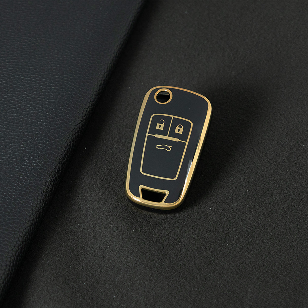 BUE1T1 Black-Gold Plating Car Key Cover For Hot Sale TPU Car Key Case for Chevrolet Cruze AVEO Excelle BUICK XTG Car Key Shell Cover