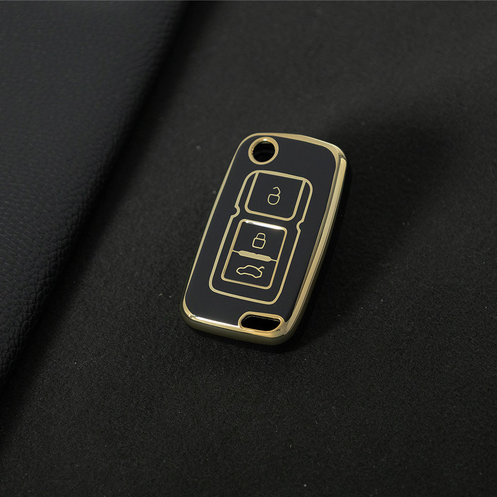 GEF1T1 Black-Gold Plating for Geely Classic Emgrand Key EC8 Vision GX7 Diamond SX7EC715/EC718