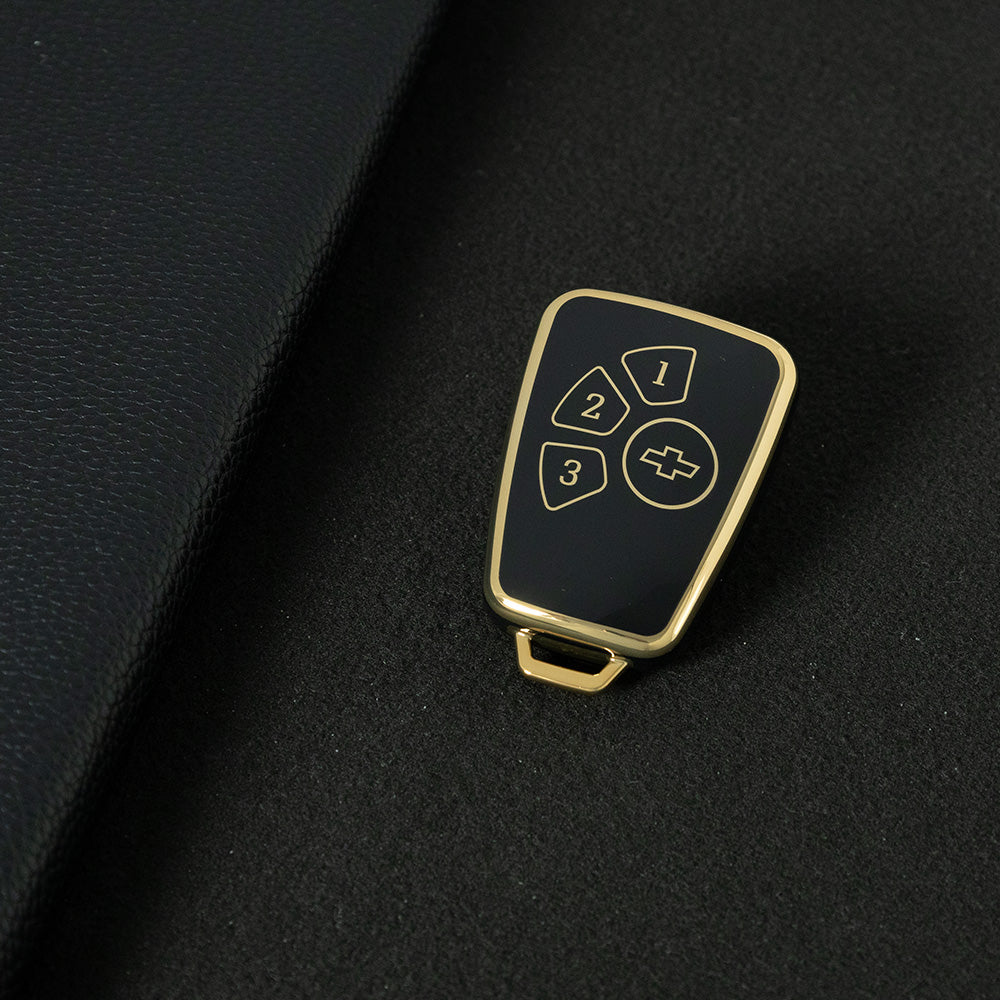 CEY1T1 Black-Gold Plating TPU Car Key Case Cover for Chevrolet Cruze 4 Buttons Hot Selling Auto Llave Accessories