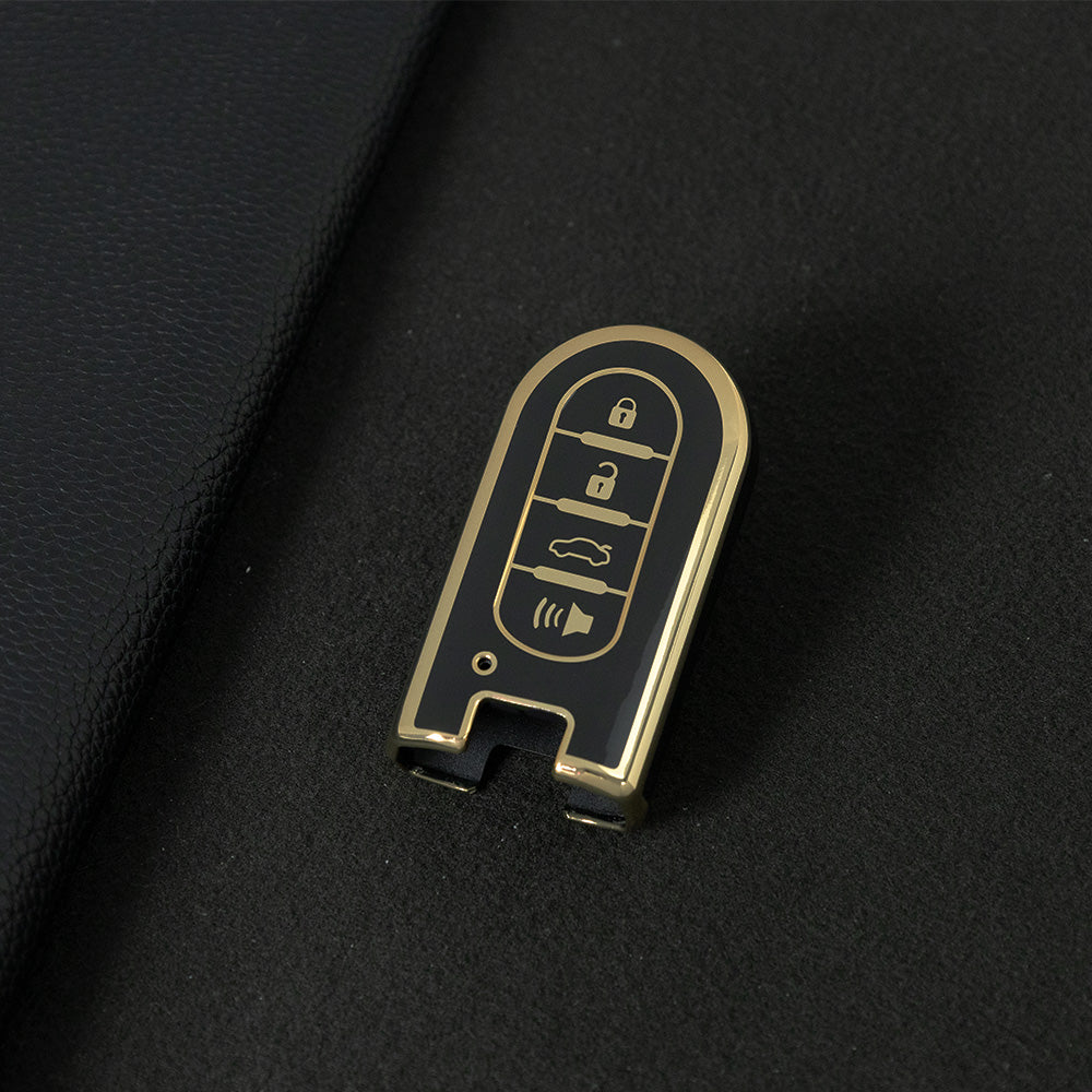 TOE4T1 Black-Gold Plating Car Key Cover for Toyota Rush Daihatsu Tanto LA600S LA800S LA610S