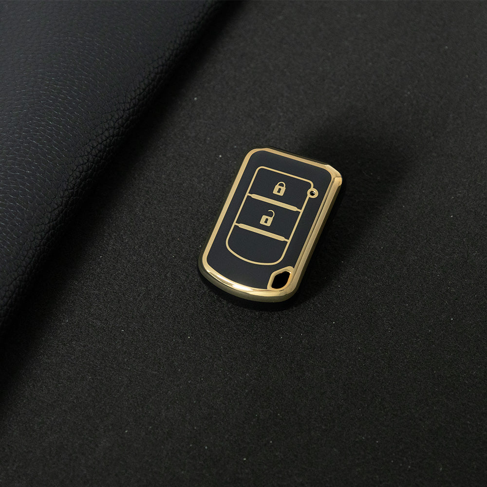 MIG2T1 Black-Gold Plating TPU Car Key  Cover for Mitsubishi Kit Mitsubishi Outlander ASX Lansergo Lansergo Lansergo Pajero Yige