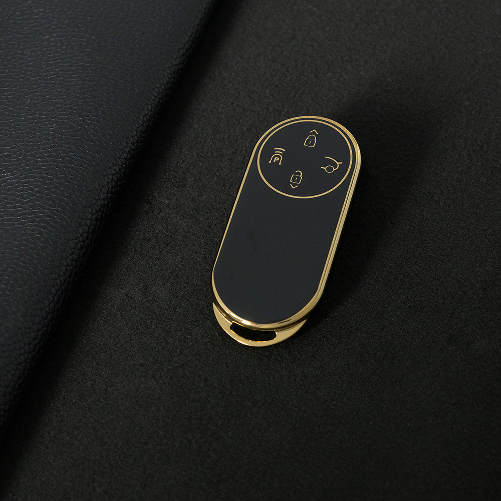 AIA1T1 Black-Gold Plating Suitable for 24 Models of WENJIE M9 Keycases, Huawei M9 Extended Range Pure Electric MAX Version Car Remote Control Key keychain