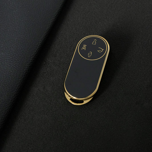 AIA1T1 Black-Gold Plating Suitable for 24 Models of WENJIE M9 Keycases, Huawei M9 Extended Range Pure Electric MAX Version Car Remote Control Key keychain