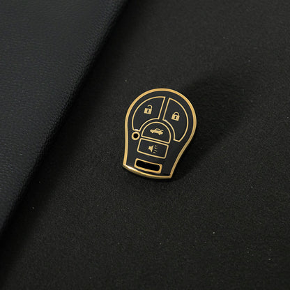 NIE4T1 Black-Gold Plating TPU Car Key Cover for Nissan Sylphy MARCH TIIDA X-TRAIL Qashqai KICKS SUNNY