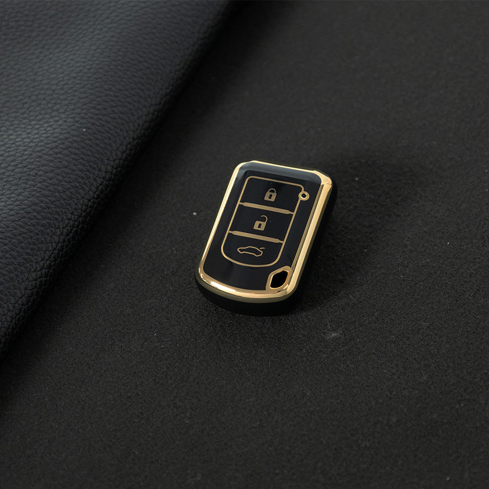 MIG1T1 Black-Gold Plating TPU Car Key  Cover for Mitsubishi Kit Mitsubishi Outlander ASX Lansergo Lansergo Lansergo Pajero Yige