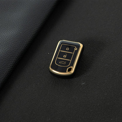 MIG1T1 Black-Gold Plating TPU Car Key  Cover for Mitsubishi Kit Mitsubishi Outlander ASX Lansergo Lansergo Lansergo Pajero Yige