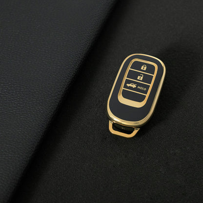HOB4T1 Black-Gold Plating Car Key Cover Suitable for Honda CRV Style Key case Civic HRV Accord XRV Yingshipai Haoyingbin Intelligent Bag Buckle keychain