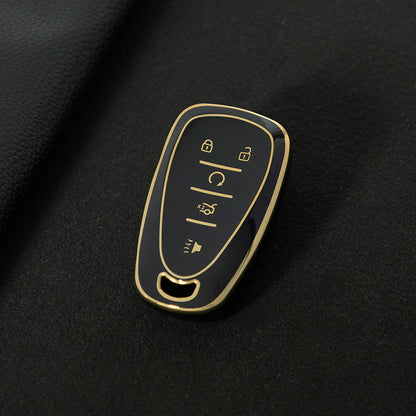 CEA3T1 Black-Gold Plating Car Key Cover for Chevrolet Holden Malibu XL Camaro Pioneer Wear Resisting Smart Auto