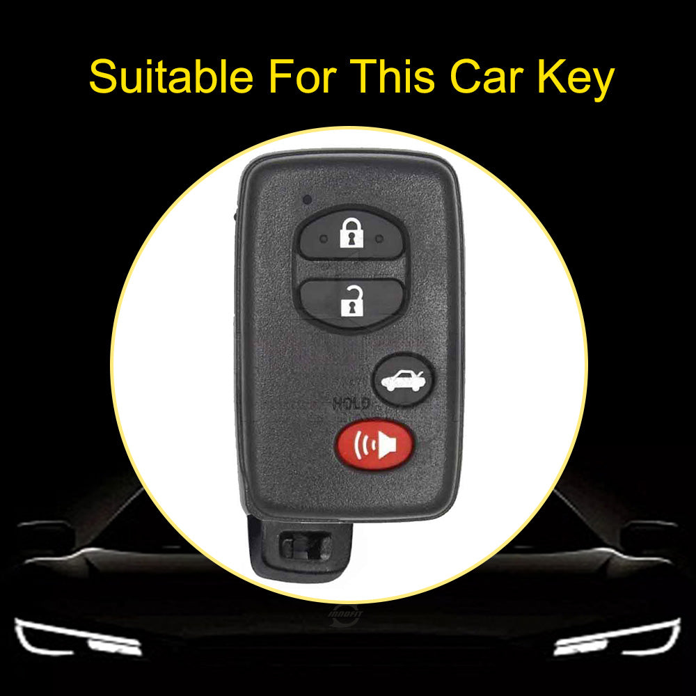TOG5T1 White-Gold Plating Car Key Cover Soft TPU Car Key Case Cover for Toyota Camry Highlander Crown Prado Land Cruiser Vitz Prius Corolla Accessories